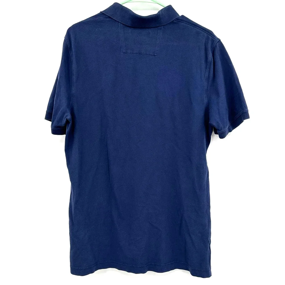 Banana Republic size Medium blue short sleeve polo shirt top cotton‎ blend